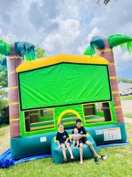 Green Tropical Dry Bounce House